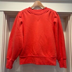Frame Denim Bright Red Crewneck Sweater
